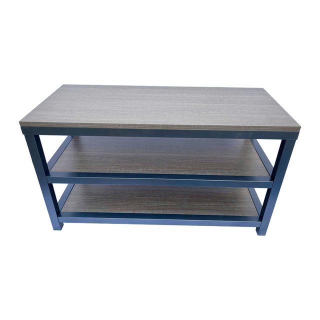 Metallic Charcoal Frame Entertainment Center