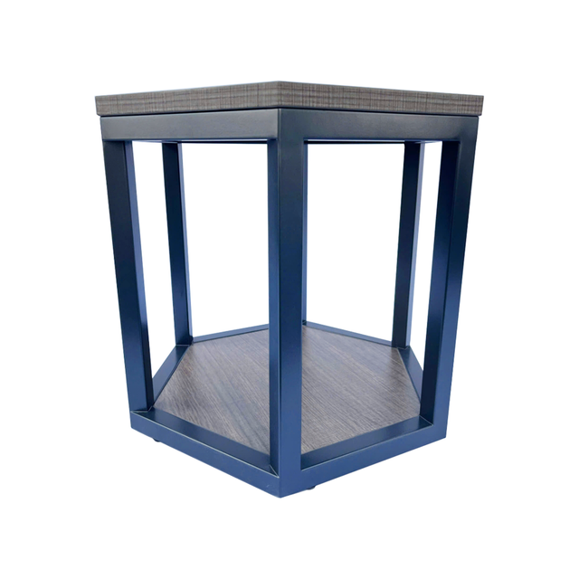 Metallic Charcoal Frame Scatter Table