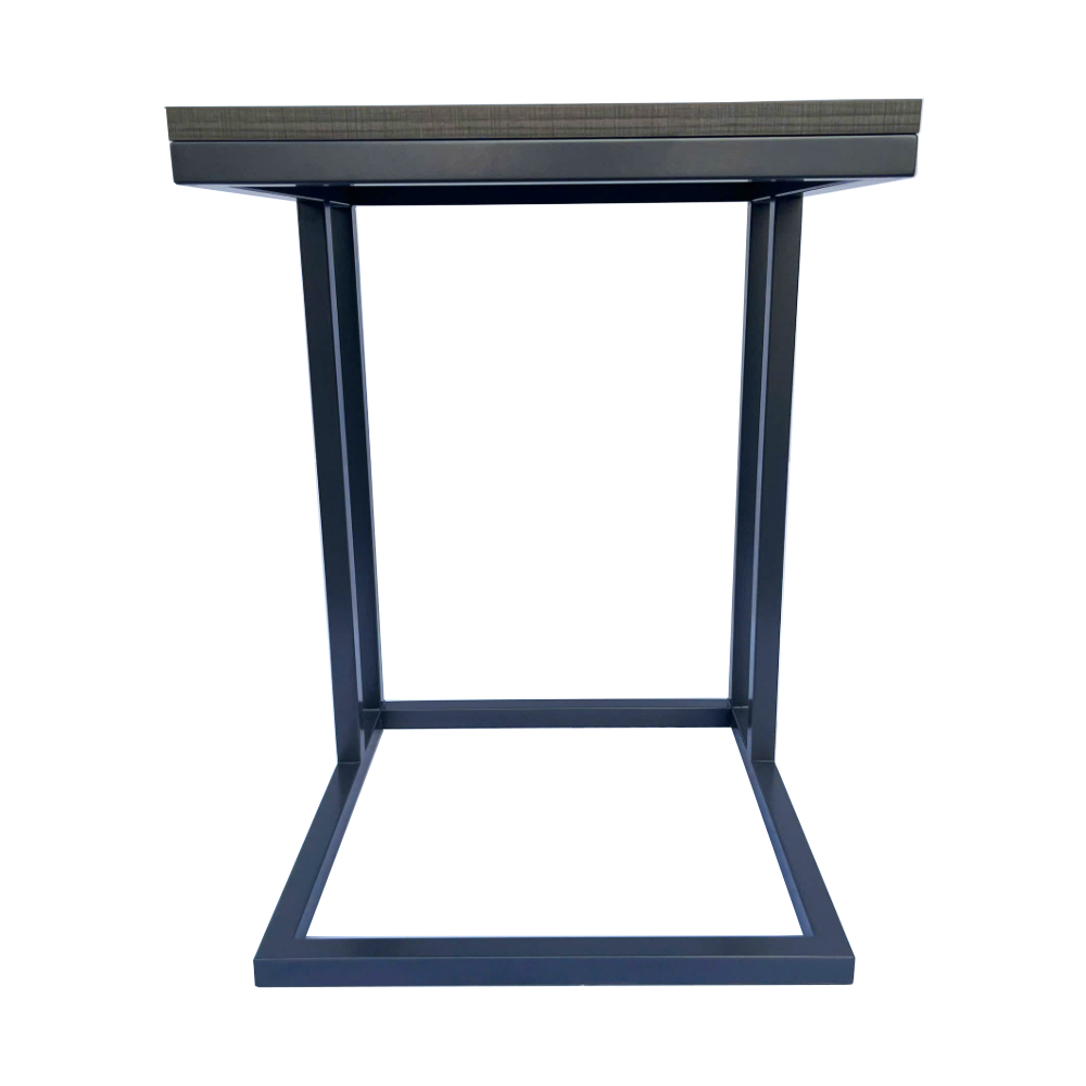 Metallic Charcoal Frame End Table