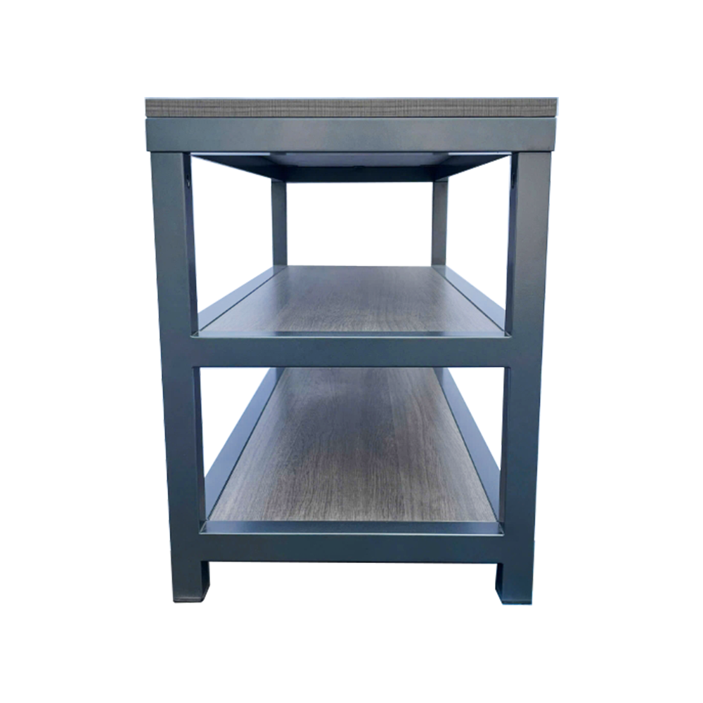 Metallic Charcoal Frame Entertainment Center